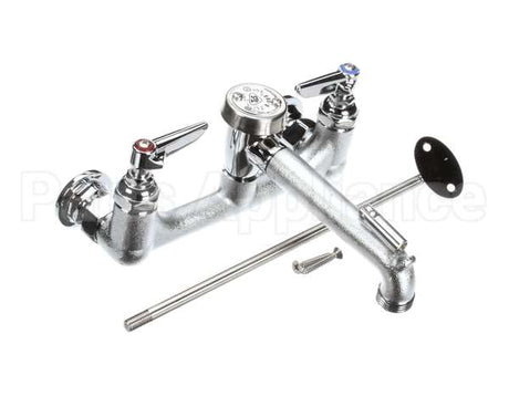 B-0665-RGH T&S Brass Service Sink Faucet, Wall Mount, 8 Cente