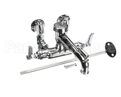 B-0667-POL T&S Brass Service Sink Faucet, Wall Mount, Adjusta