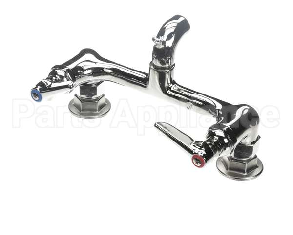 B-0672-POL T&S Brass Service Sink Faucet Wall Mount 8 Cente