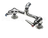 B-0672-POL T&S Brass Service Sink Faucet Wall Mount 8 Cente