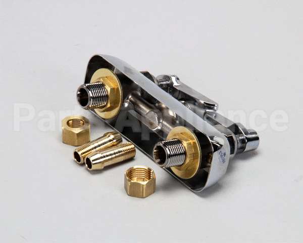 B-1110-LN T&S Brass Workboard Faucet, Deck Mount, 4 Centers,