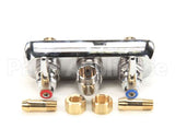 B-1115-LN T&S Brass Workboard Faucet, Wall Mount, 4 Centers,