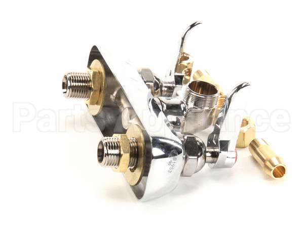 B-1115-LN T&S Brass Workboard Faucet, Wall Mount, 4 Centers,