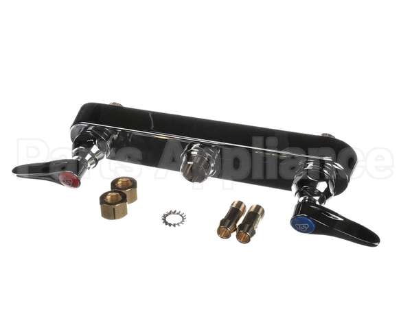 B-1120-LN T&S Brass Workboard Faucet, Deck Mount, 8 Centers,