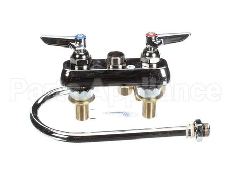 B-1141-XS T&S Brass Workboard Faucet, Deck Mount, 4 Centers,