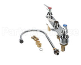 B-1142-XS T&S Brass Workboard Faucet, Deck Mount, 8 Centers,