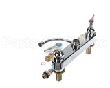 B-1142-XS T&S Brass Workboard Faucet, Deck Mount, 8 Centers,