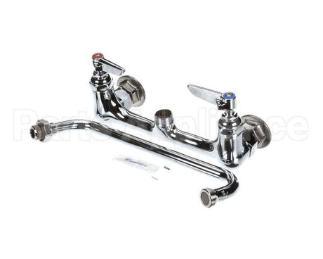 B-2342 T&S Brass Double Pantry Faucet, Wall Mount, 8 Cent