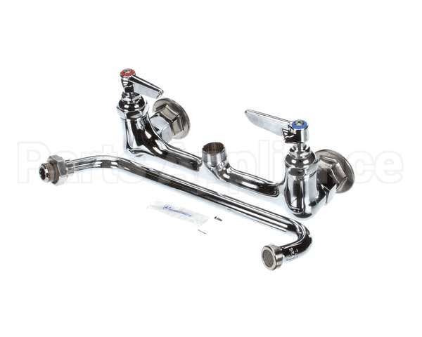 B-2342 T&S Brass Double Pantry Faucet, Wall Mount, 8 Cent