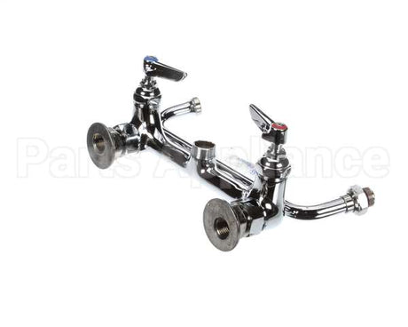 B-2342 T&S Brass Double Pantry Faucet, Wall Mount, 8 Cent