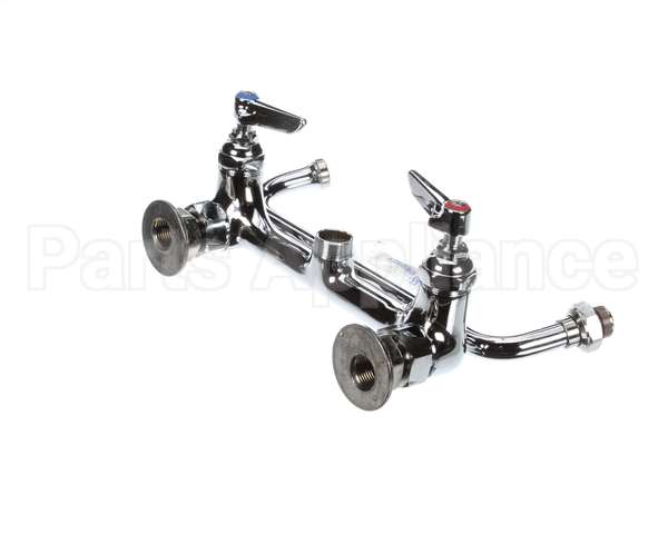 B-2342 T&S Brass Double Pantry Faucet, Wall Mount, 8 Cent