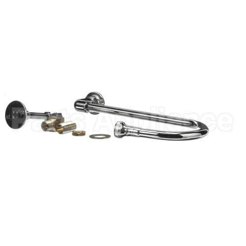 B-2456-W T&S Brass Wall Mount Elbow, 123X Rigid Gooseneck,