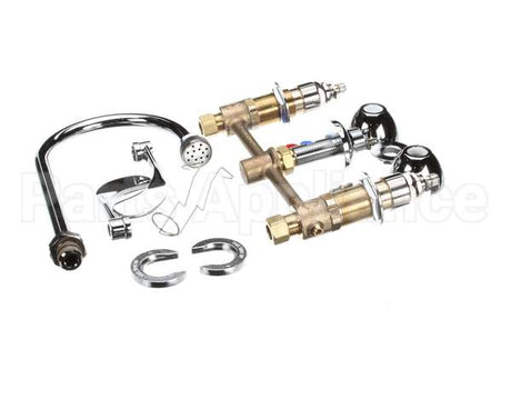 B-2866-04-QT T&S Brass Concealed Widespread Faucet 8 Centers