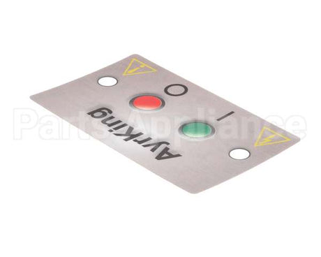 B531 Ayr King Mylar Control Board Sticker Fo