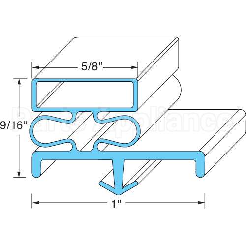 226151075 Compatible Kolpak Door Gasket 38 1/16" X 78 1/2"