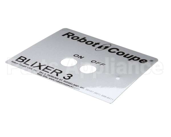 BX3012 Robot Coupe Data Plate (Bx3)