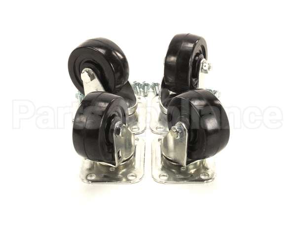 C-4X4 Glastender Caster, Swivel, Plate, 3-3/4"H, Set Of 4