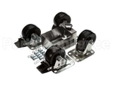 C-4X4-S Glastender Caster, 3-3/4" H, Set Of Four, Side Serv