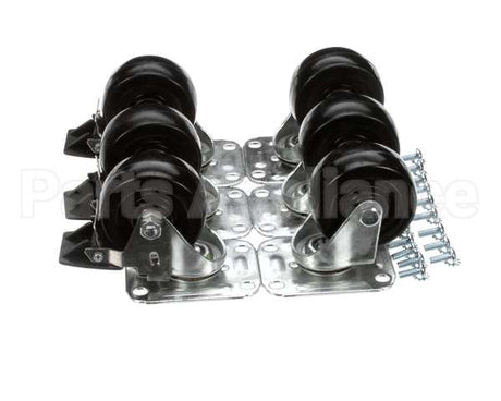 C-6X4 Glastender Caster, 3-3/4" H, Set Of Six