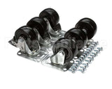 C-6X4 Glastender Caster, 3-3/4" H, Set Of Six