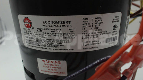 5840 Nidec-Us Motors 1/2Hp 1075/4Spd 115V 5.6"48Yz