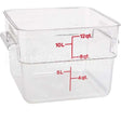 CAM12SFSCW135 Compatible Cambro Container Sq Clear 12Qt