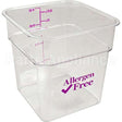 CAM4SFSCW441 Compatible Cambro 4 Qt Camsquare Container Allergen-Free Storage