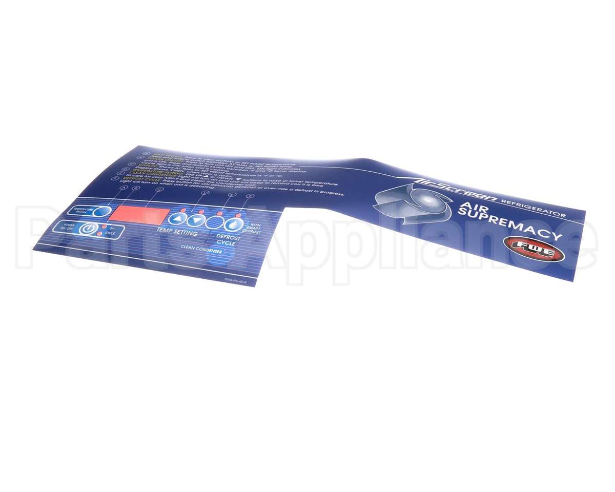 CNTRL-PNL-ASU-9 Food Warming Control Panel Overlay For Asu-9 Ai