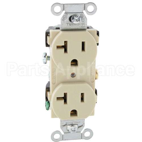 CR201 Compatible Hubbell Receptacle, Duplex, 125V, 20A