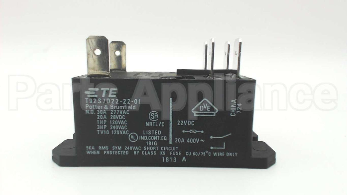 T92S7D22-22 TE Connectivity 22Vdc 30A Dpst Relay;Flngmount