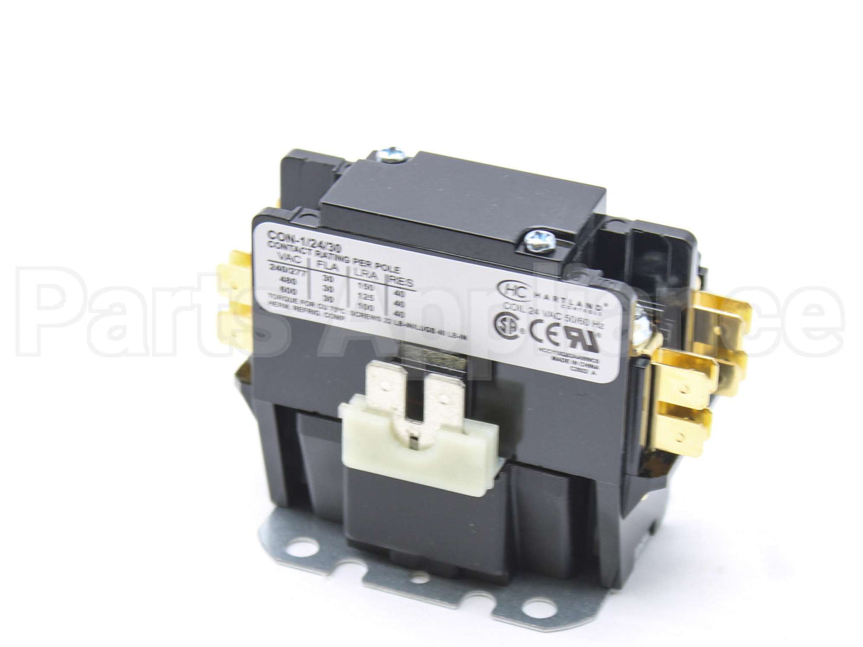 CON-1/24/30 Hartland Controls 1P 24V 30A Contactor W/Shunt