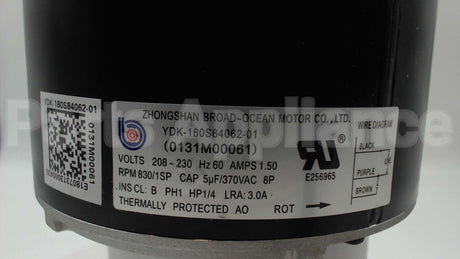 0131M00061SP Amana-Goodman 208-230V1Ph 830Rpm 1Sp Motor