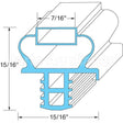 DEL1701193 Compatible Midwest Appliance Parts Door Gasket