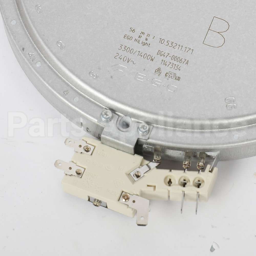 DG47-00080A Samsung Heater Radiant-Dual;Ac240V,6/9,1400W/3