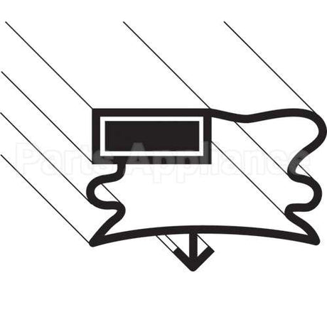 E950298 Compatible TRUE Drawergasket, Black Tfp-32-D-2