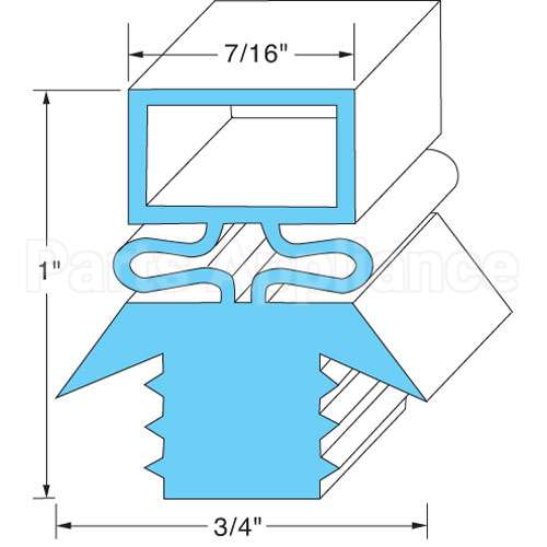 ER-27564-00 Compatible Tri Star Door Gasket 21-5/8" X 59-5/8"