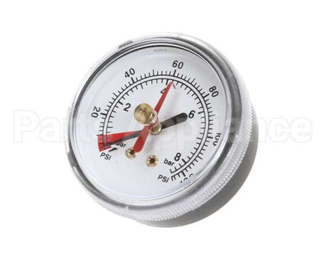 EV306818 Everpure Back Mnt Brass Gauge 0-125 Psi