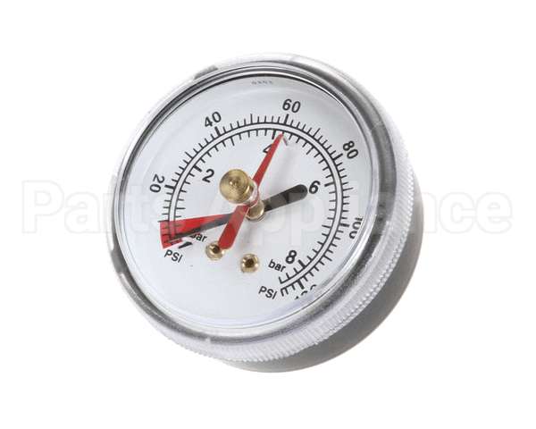 EV306818 Everpure Back Mnt Brass Gauge 0-125 Psi