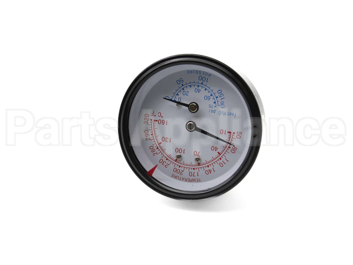100208152 Lochinvar & A.o. Smith T&P Gauge 0-75# 70-250F 3/8"Bt