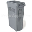 FG354060GRAY Compatible Rubbermaid Vented Trash Can 23 Gal Gray
