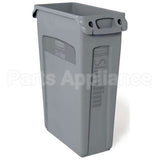 FG354060GRAY Compatible Rubbermaid Vented Trash Can 23 Gal Gray