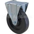 FG4614L40000 Compatible Rubbermaid Caster, Plate5"Od, Rigid, Black