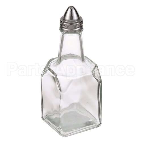 G-600 Compatible Adcraft 6Oz Glass Cruette Square W/ Metal Top