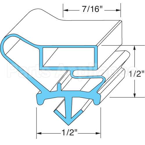 GA-214-B Compatible Cornelius Door Gasket - 27-1/4" X 56-1/16"