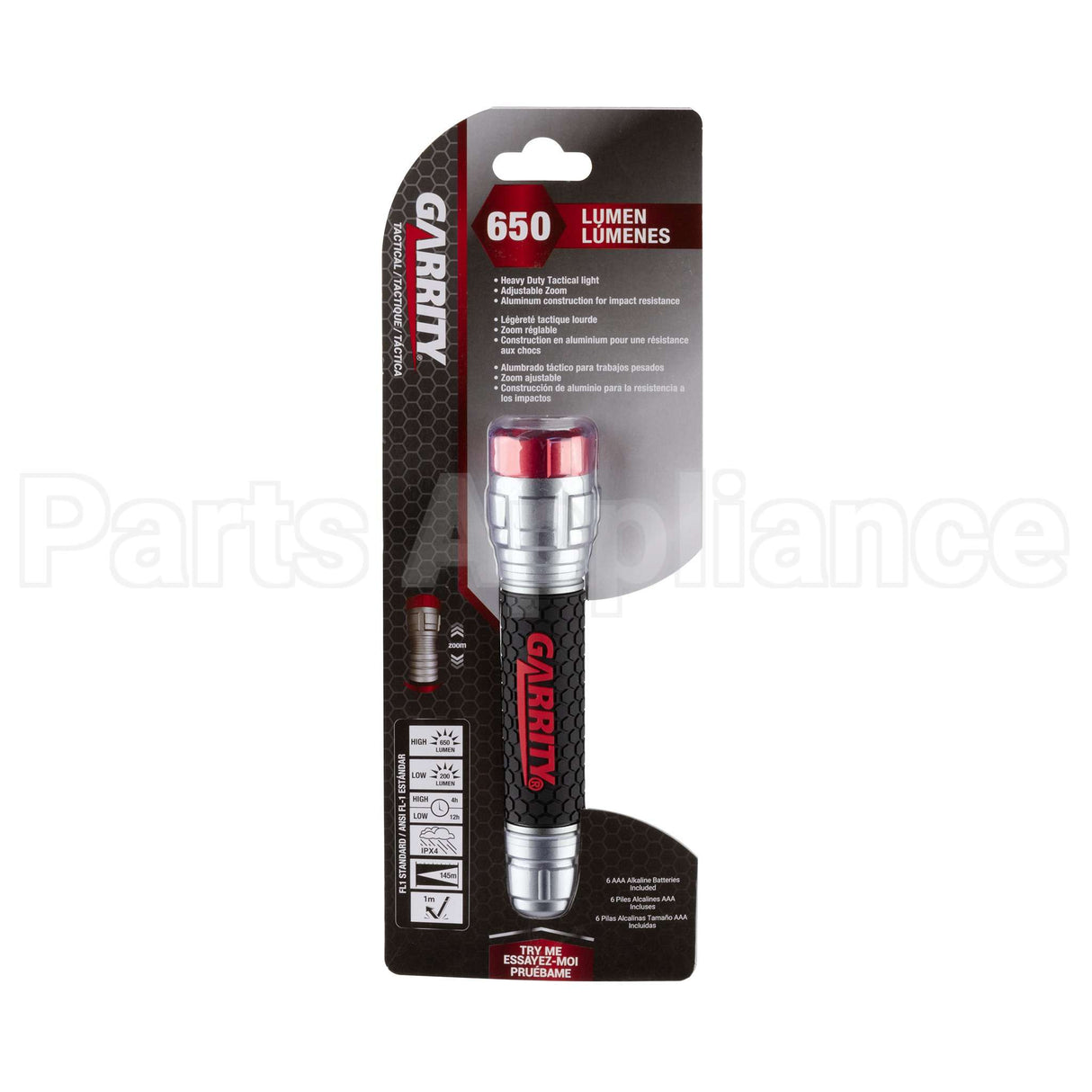 GA8014 Garrity 650Lm Tactical Flashlight