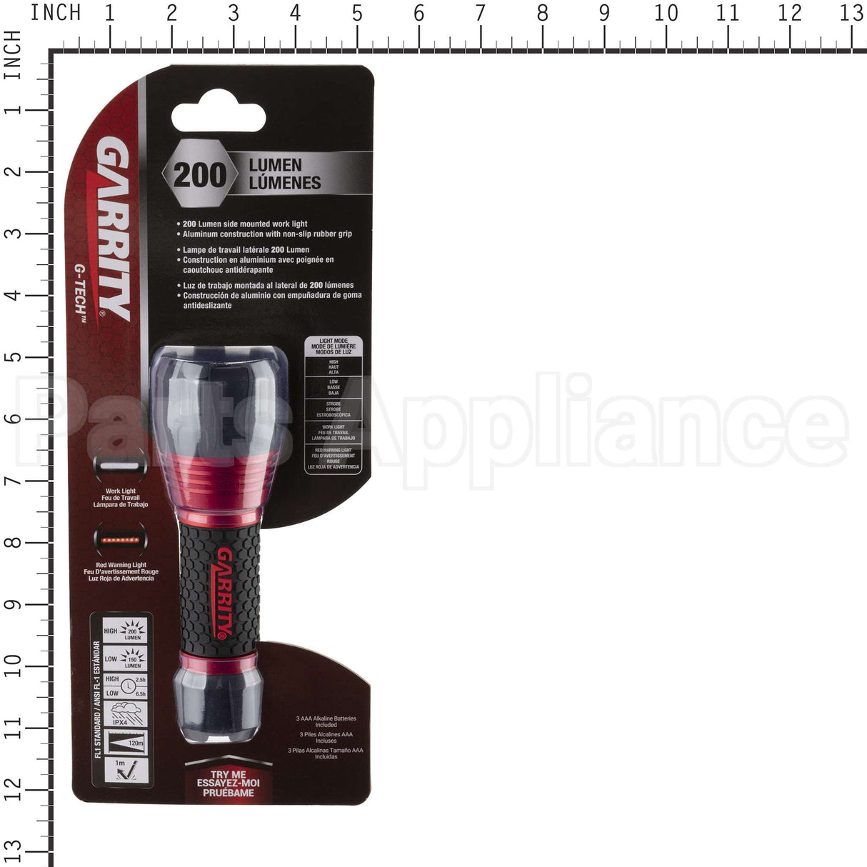 GA8101 Garrity 200Lm G-Tech Flashlight