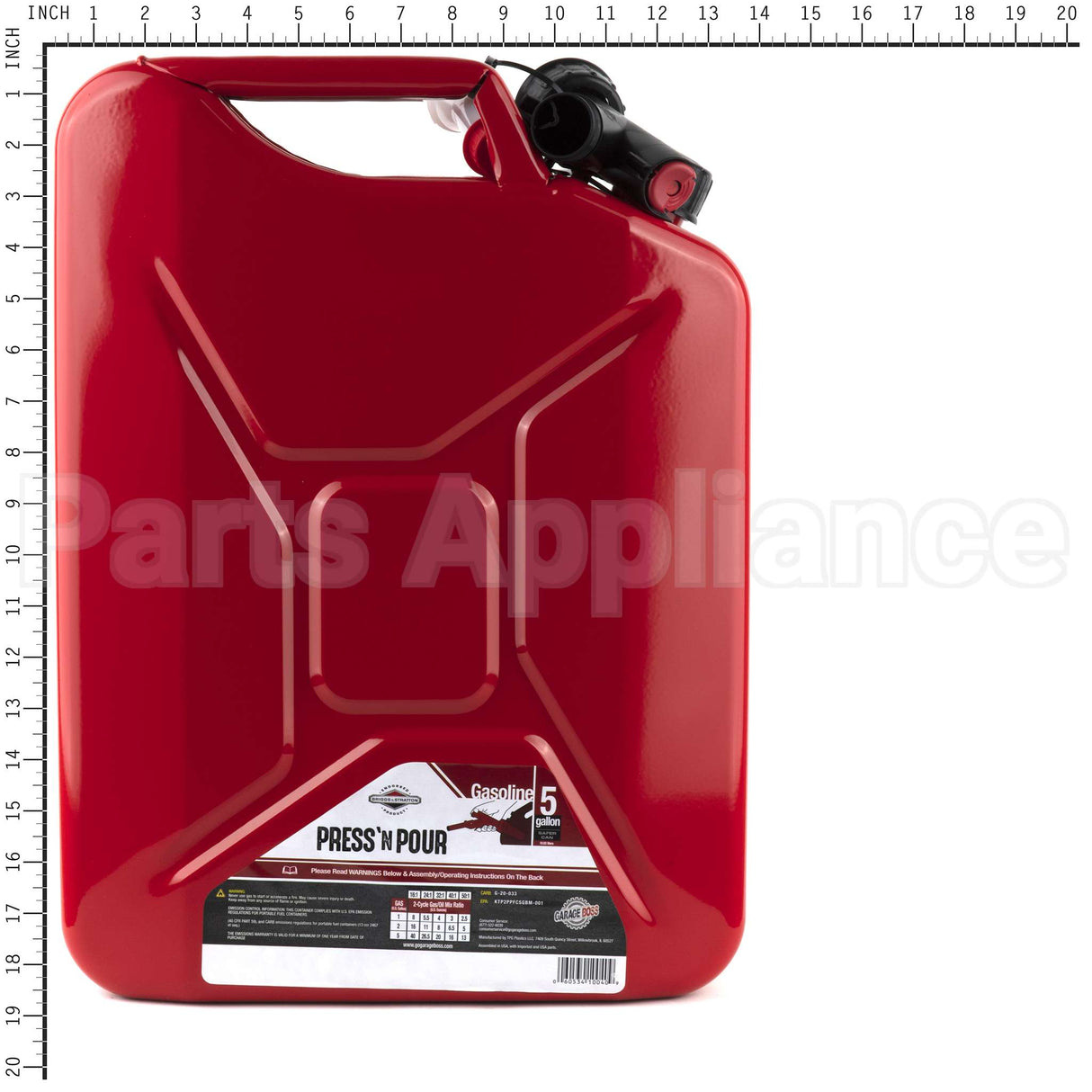 GB040 Briggs & Stratton 5 Gal P-N-P Jerry Can