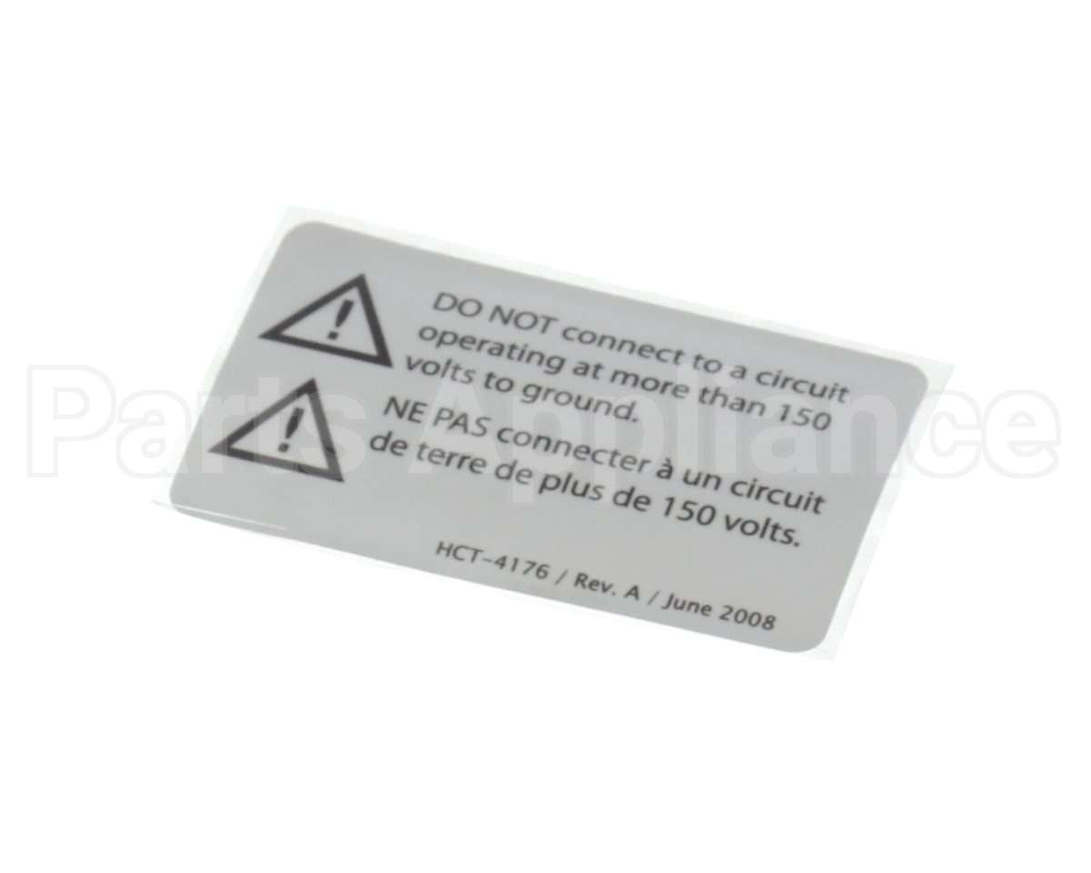 HCT-4176 Turbochef Label, Hhc 2020, Do Not Connect To Circu