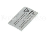 HCT-4176 Turbochef Label, Hhc 2020, Do Not Connect To Circu
