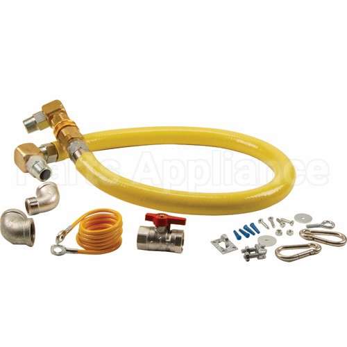 HG-4E-48SK Compatible TS Brass Kit, Gas Hose, 1" X 48", T&S